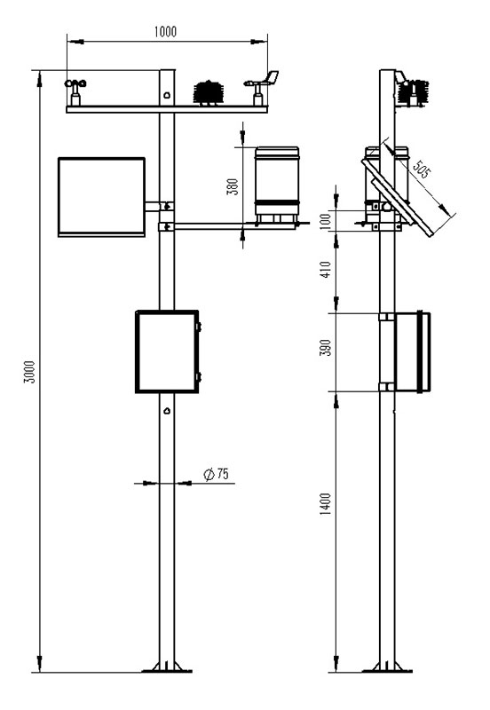 气象监测仪器产品尺寸图